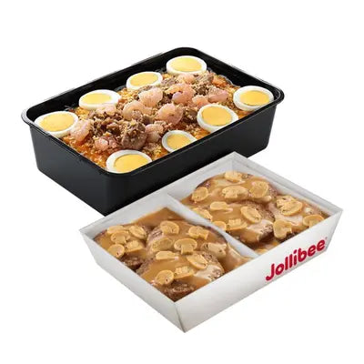 6 - pc Burger Steak w/ Palabok Family Pan