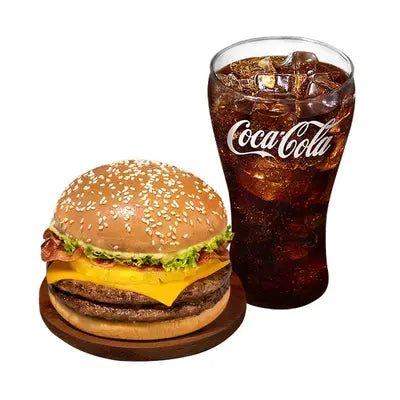 Double Amazing Aloha Champ Jr. Burger w/ Drink